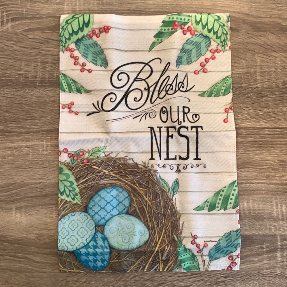 Burlap Garden Flag 12.5 x 18 inch